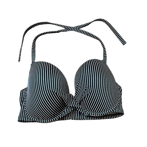 Shade & Shore Other - Shade & Shore Black Stripe Bikini Top Size 38DD women